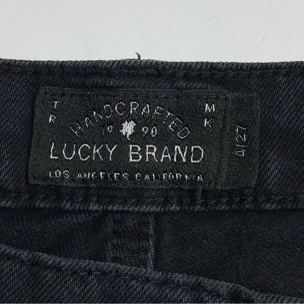 Lucky Brand‎ Jeans Size 4 27 Black Bridgette Skinny Western Fringe Raw Hem Denim